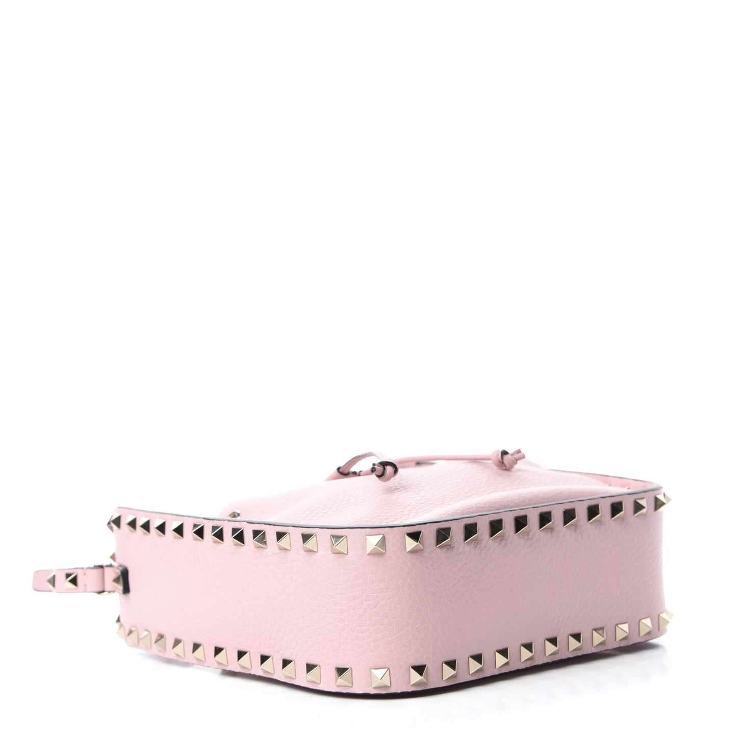Alce Printed Calfskin Rockstud Bucket Bag Pink