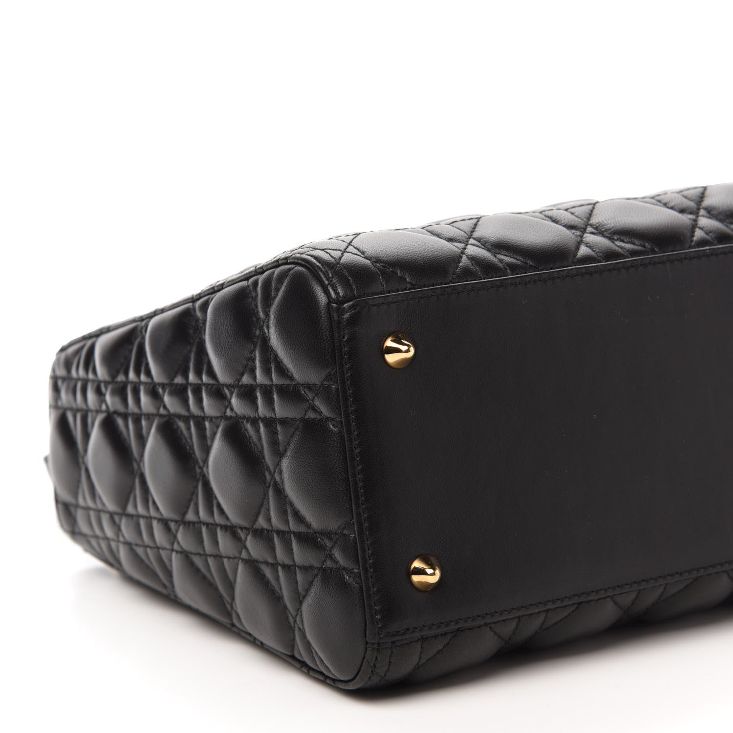 Christian Dior Lambskin Cannage Medium Lady Dior Black 6 of 13