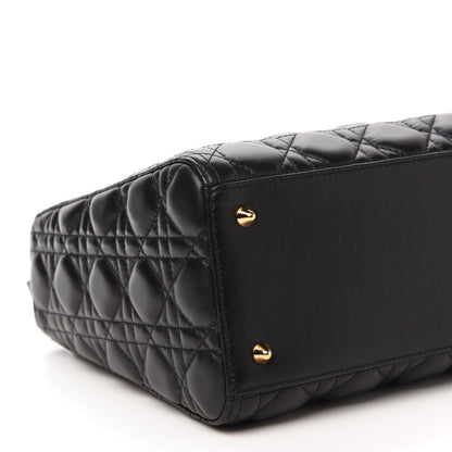 Christian Dior Lambskin Cannage Medium Lady Dior Black 6 of 13