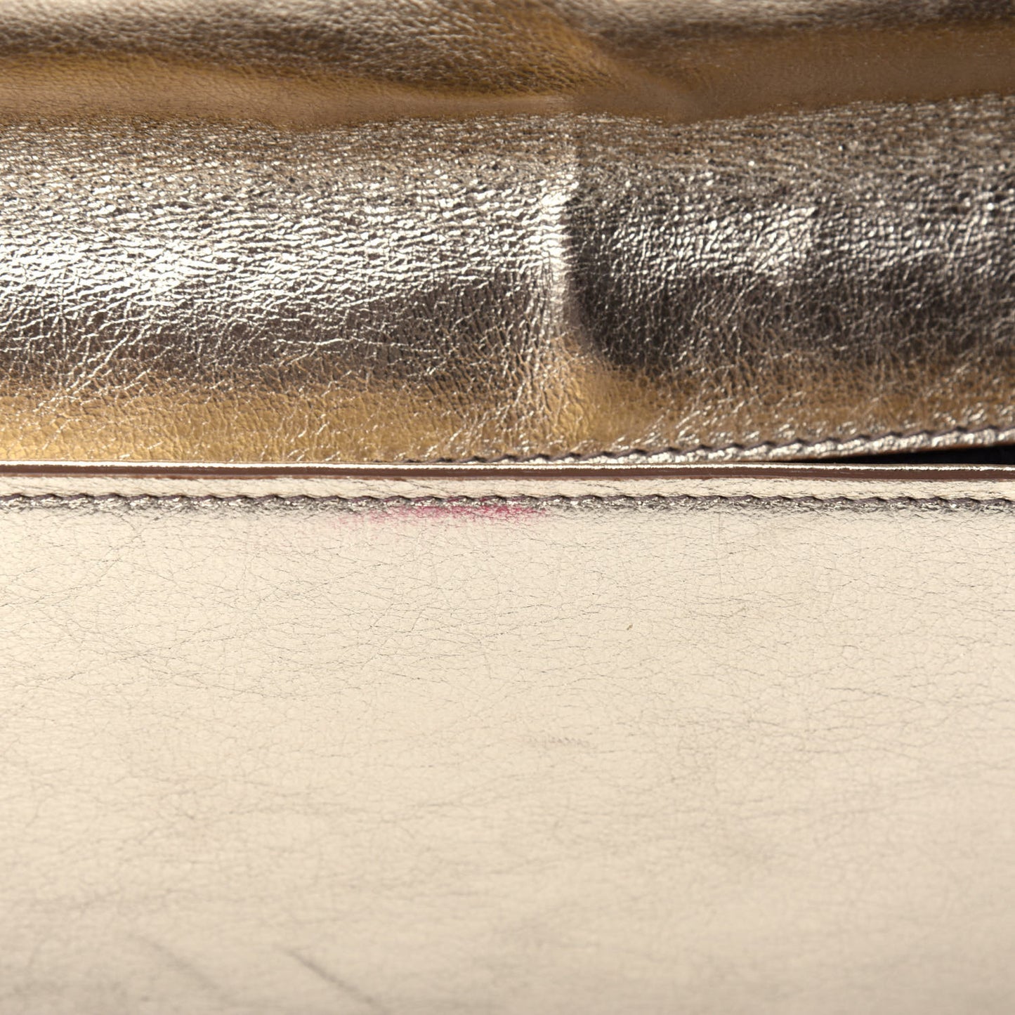 Metallic Calfskin Monogram Large Belle De Jour Clutch Gold