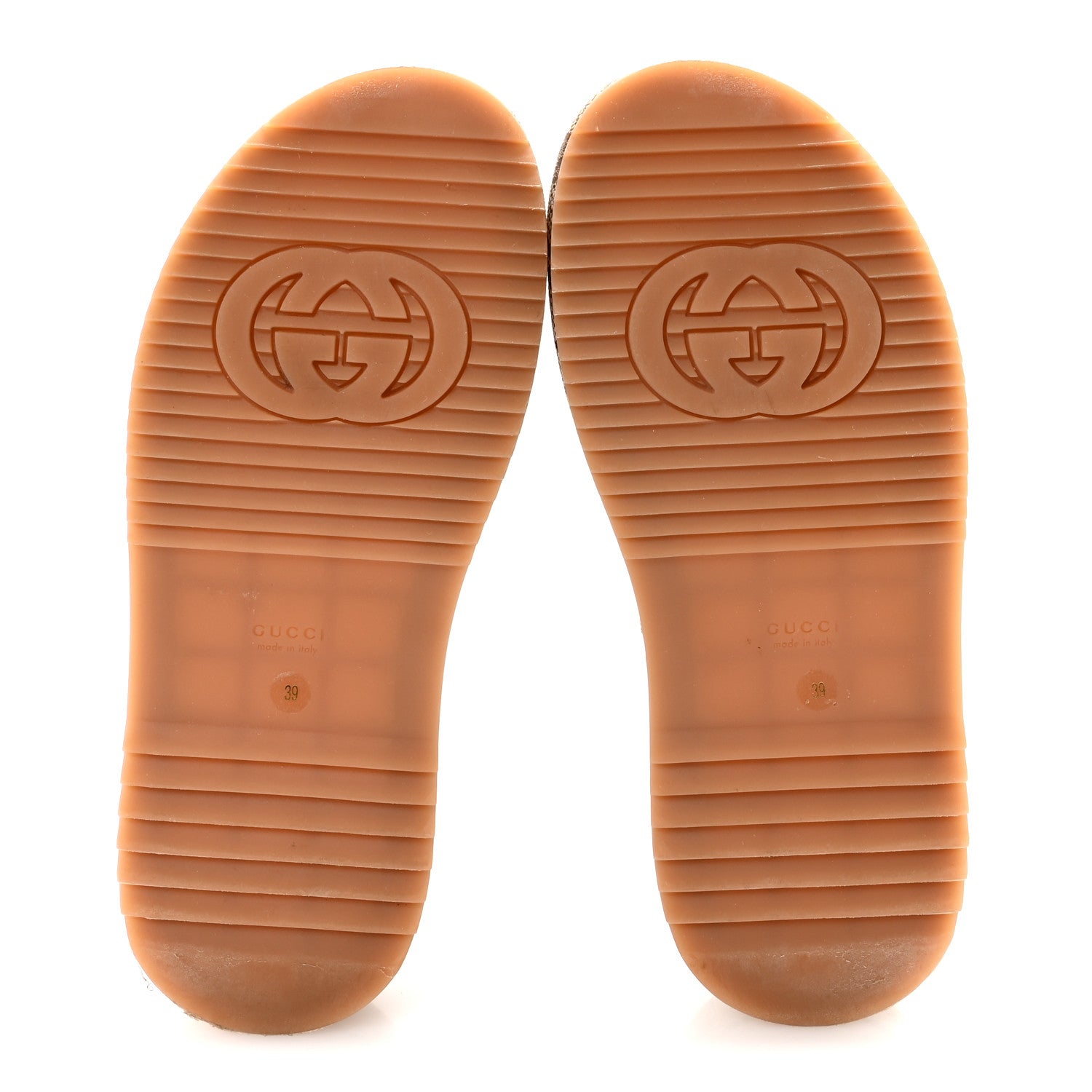 Gucci Monogram Maxi GG Angelina Platform 55mm Slide Sandals 39 Camel Ebony 6 of 9