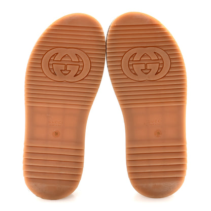 Gucci Monogram Maxi GG Angelina Platform 55mm Slide Sandals 39 Camel Ebony 6 of 9