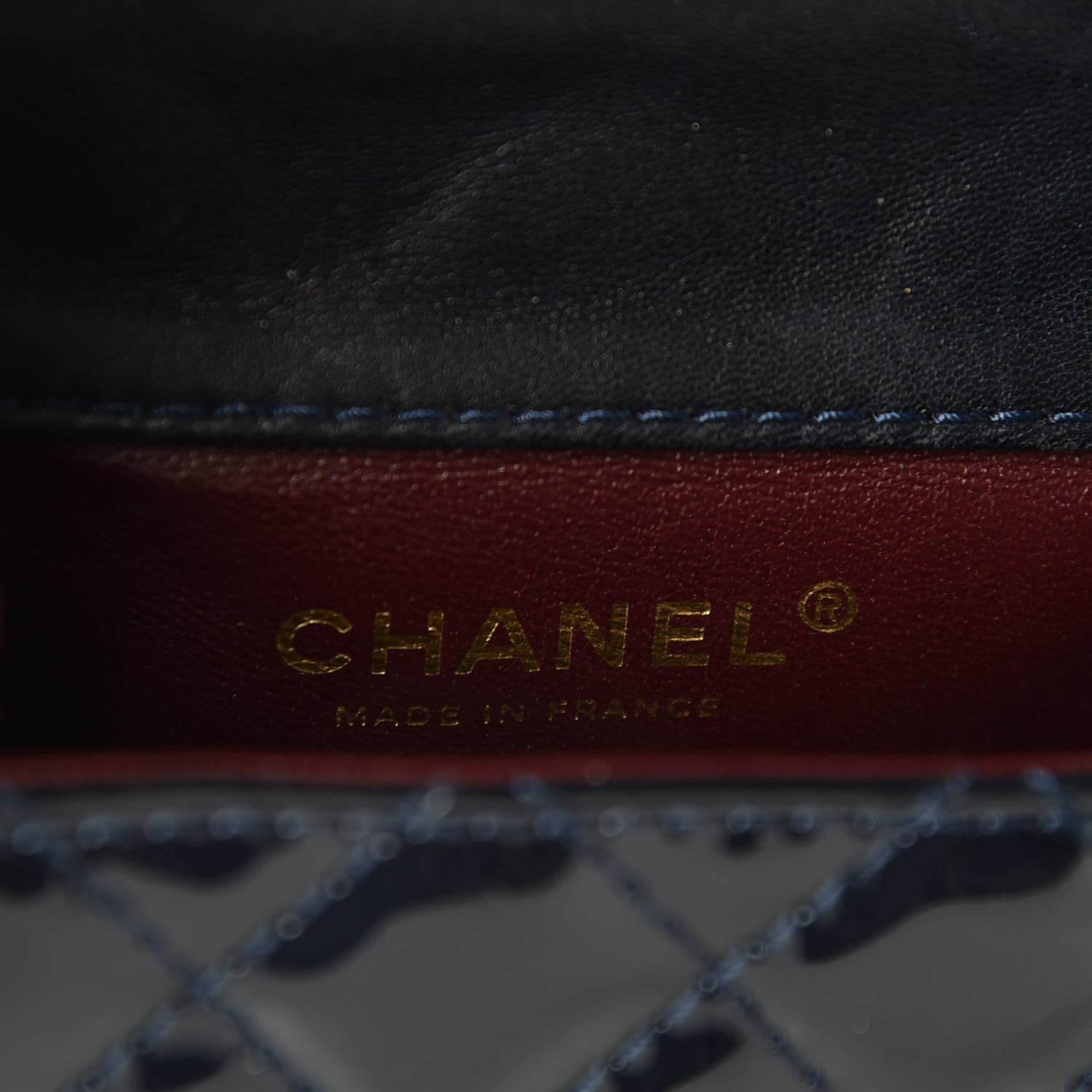 Chanel Patent Quilted Reissue Double Flap Clutch Navy 7 of 9