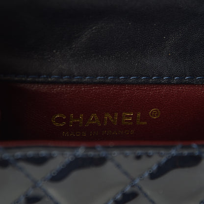 Chanel Patent Quilted Reissue Double Flap Clutch Navy 7 of 9