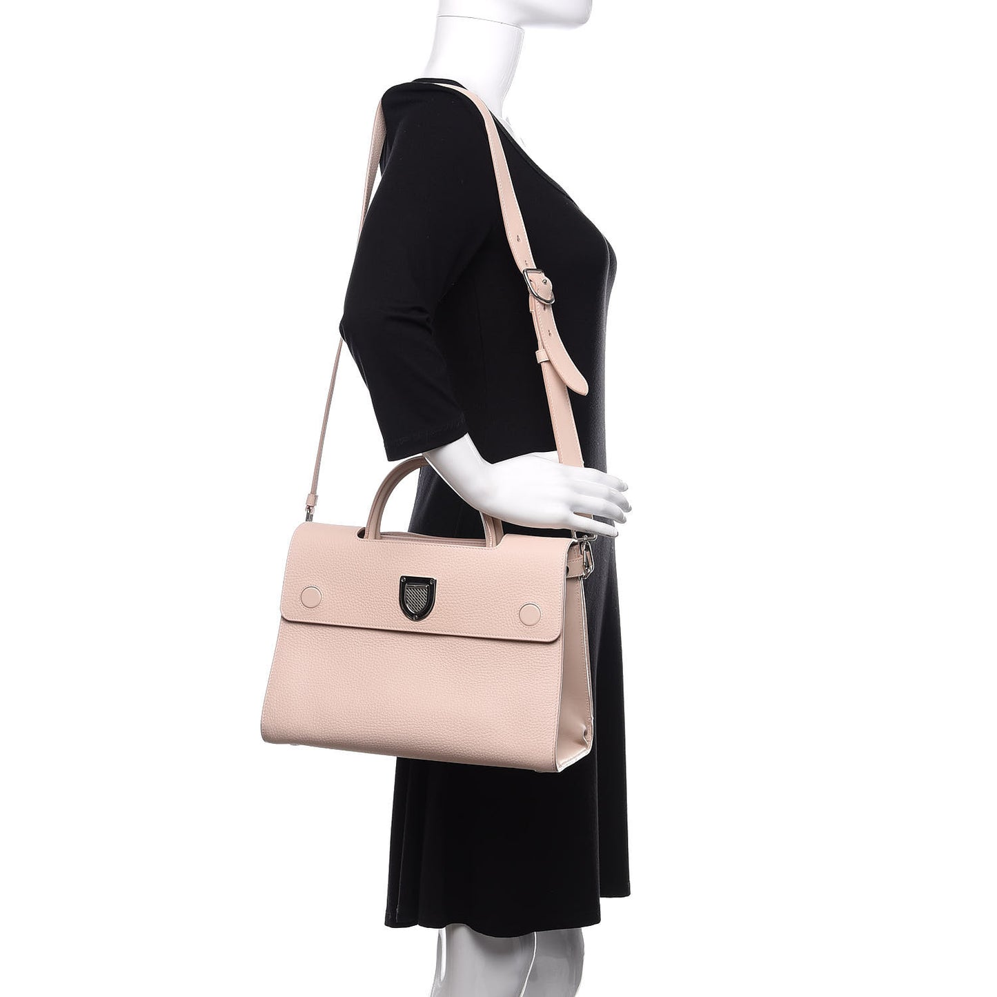 Bullcalf Medium Diorever Flap Rose Poudre