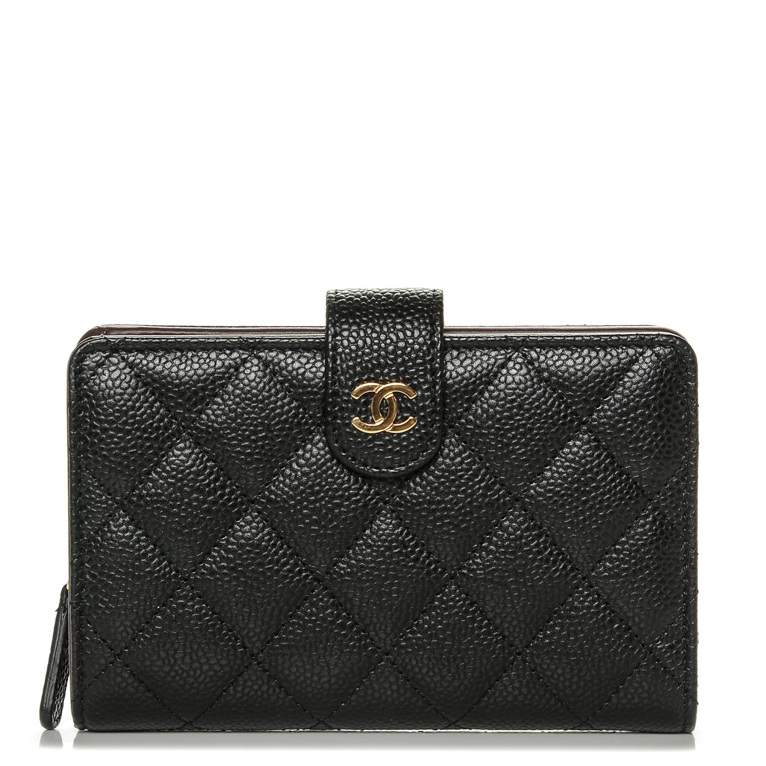 Chanel Caviar Quilted Zipped Pocket Wallet Black 1 of 8