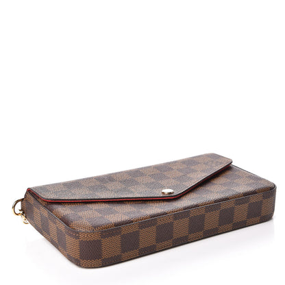 Louis Vuitton Damier Ebene Pochette Felicie Chain Wallet 4 of 12