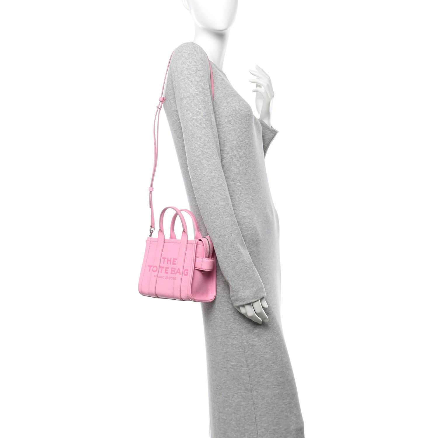 Marc Jacobs Grained Calfskin Micro The Tote Bag Pink 2 of 11