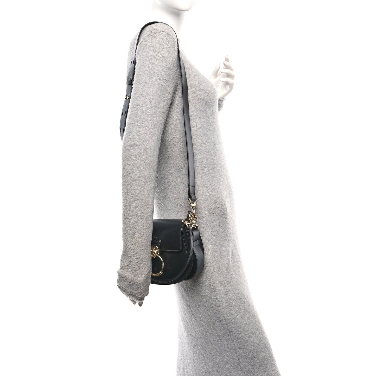 Calfskin Small Tess Bag Black
