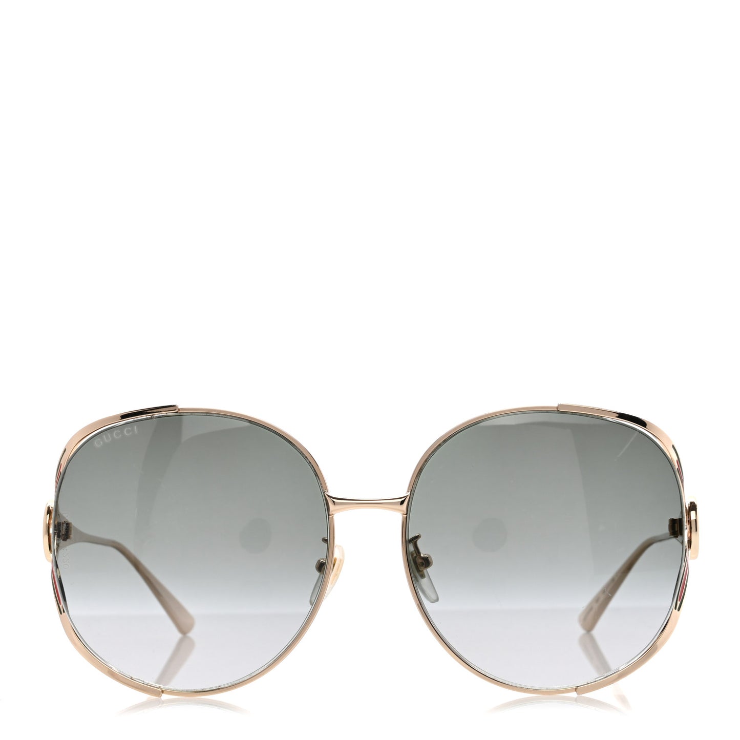 Metal Oversized Round Frame GG0225S Sunglasses Gold