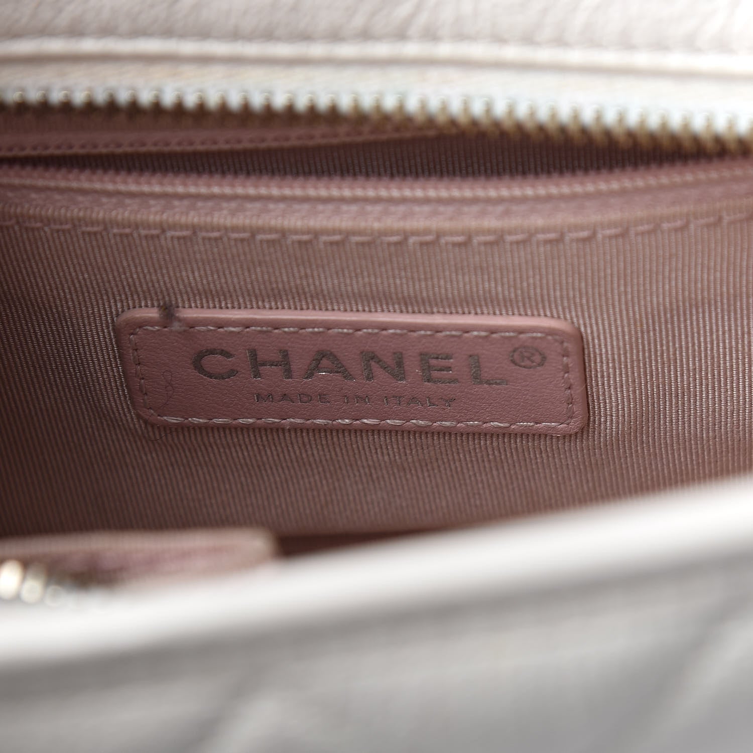 Chanel Patent Goatskin Quilted Small Gabrielle Hobo White 5 of 14