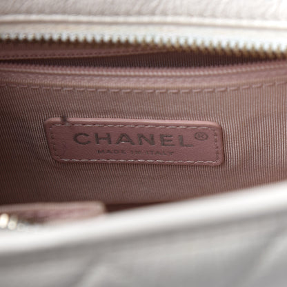 Chanel Patent Goatskin Quilted Small Gabrielle Hobo White 5 of 14