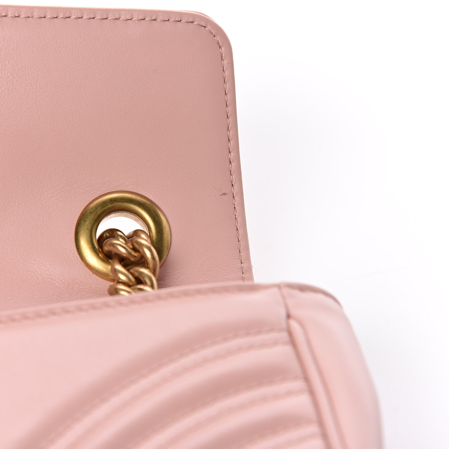 Gucci Calfskin Matelasse Mini GG Marmont Shoulder Bag Perfect Pink 12 of 14