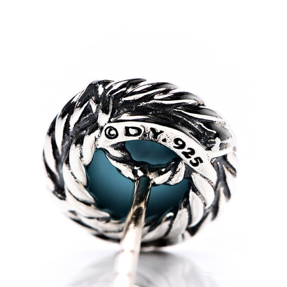 David Yurman Sterling Silver Turquoise Chatelaine Earrings 4 of 4