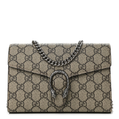 Gucci GG Supreme Monogram Mini Dionysus Chain Wallet Beige Taupe 1 of 8