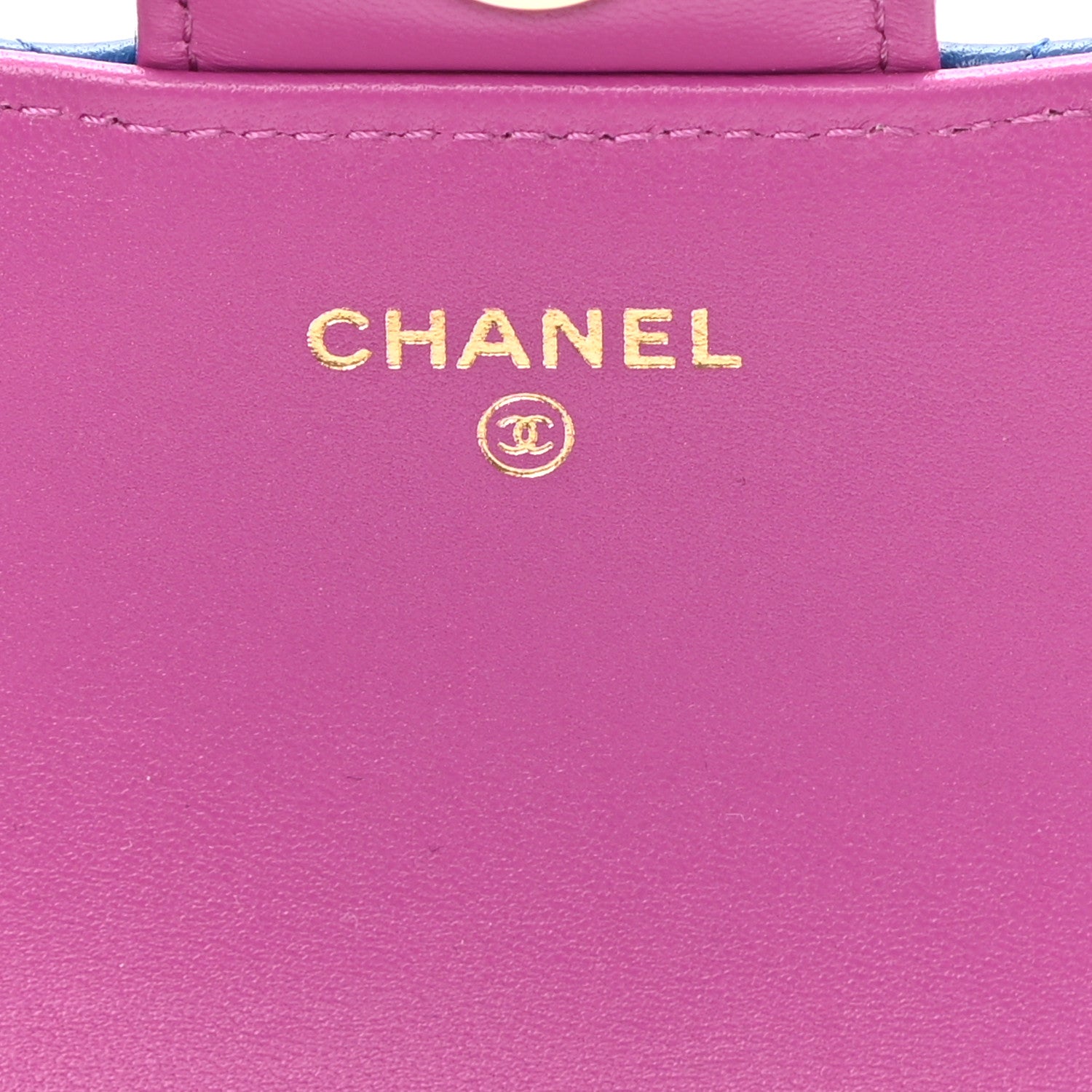 Chanel Lambskin Quilted Glasses Case With Chain Blue Purple 6 of 11