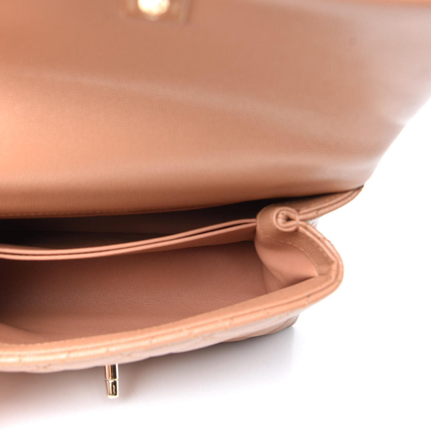 Caviar Quilted Lizard Embossed Mini Coco Handle Flap Brown