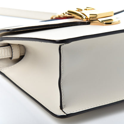 Gucci Calfskin Mini Sylvie Top Handle Bag White 10 of 12
