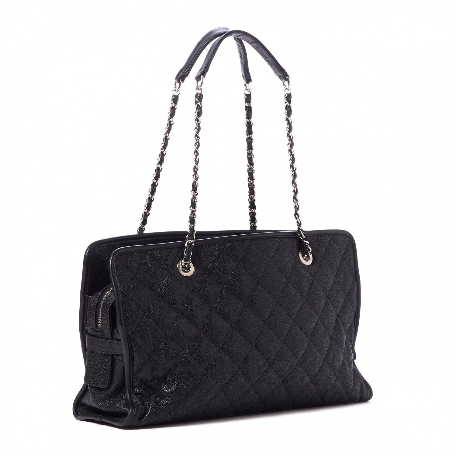 Chanel Caviar Quilted French Riviera Tote Black 2 of 9