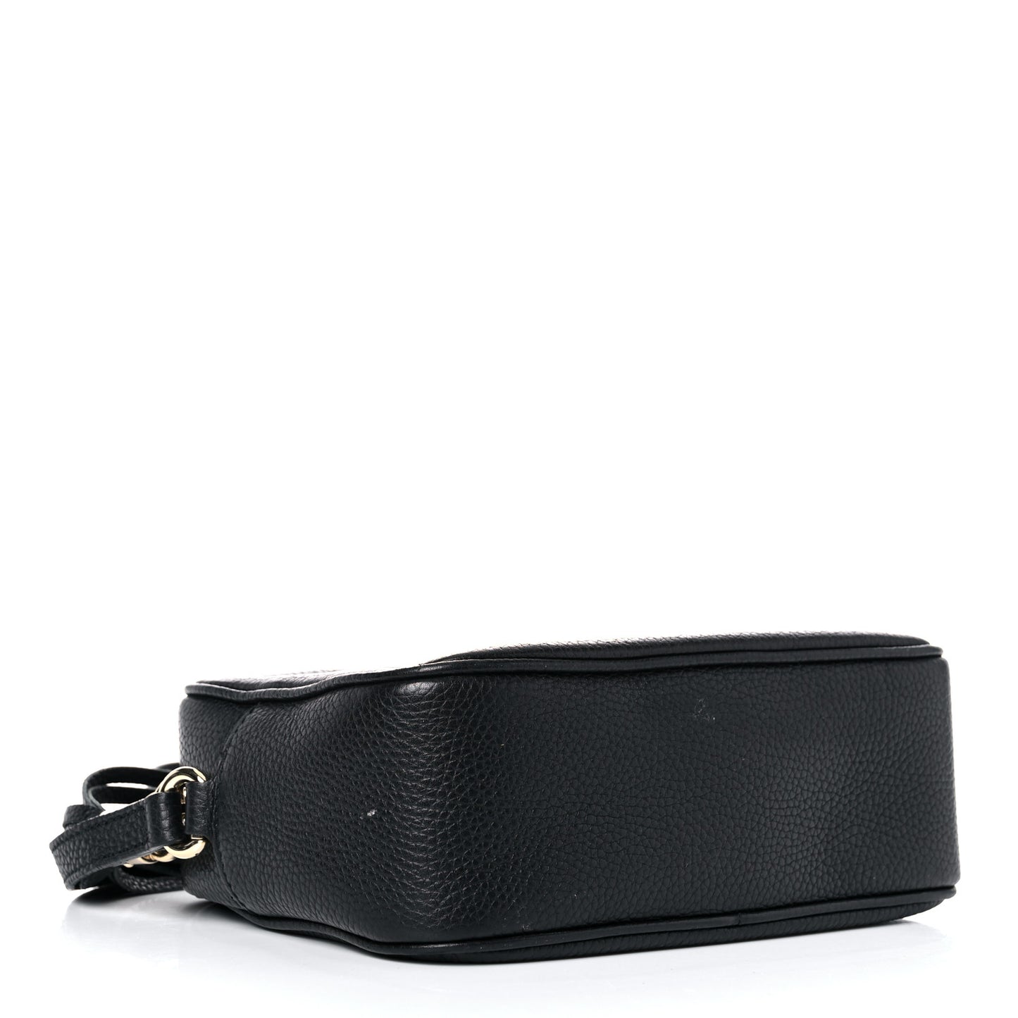 Pebbled Calfskin Small Soho Disco Bag Black