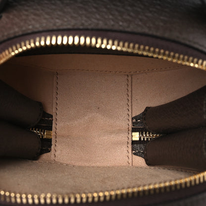 Gucci GG Supreme Monogram Top Handle Web Mini Ophidia Round Shoulder Bag Brown 5 of 11
