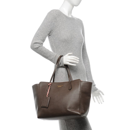 Gucci Dollar Calfskin Medium Swing Tote Grey Field Soft Pink 2 of 7