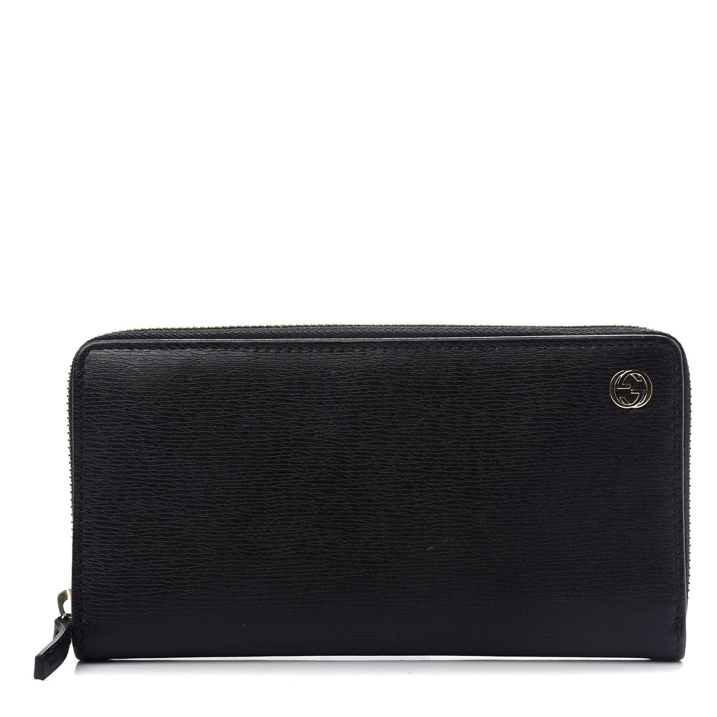 Calfskin Betty Zip Around Wallet Black