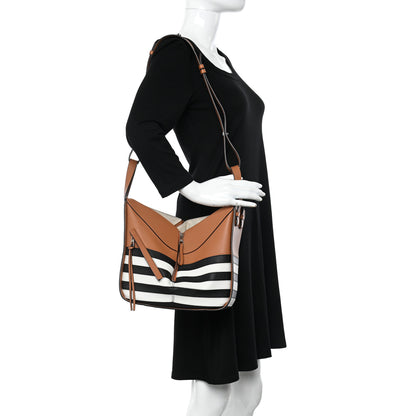 Loewe Calfskin Marine Stripe Small Hammock Shoulder Bag Tan 2 of 10