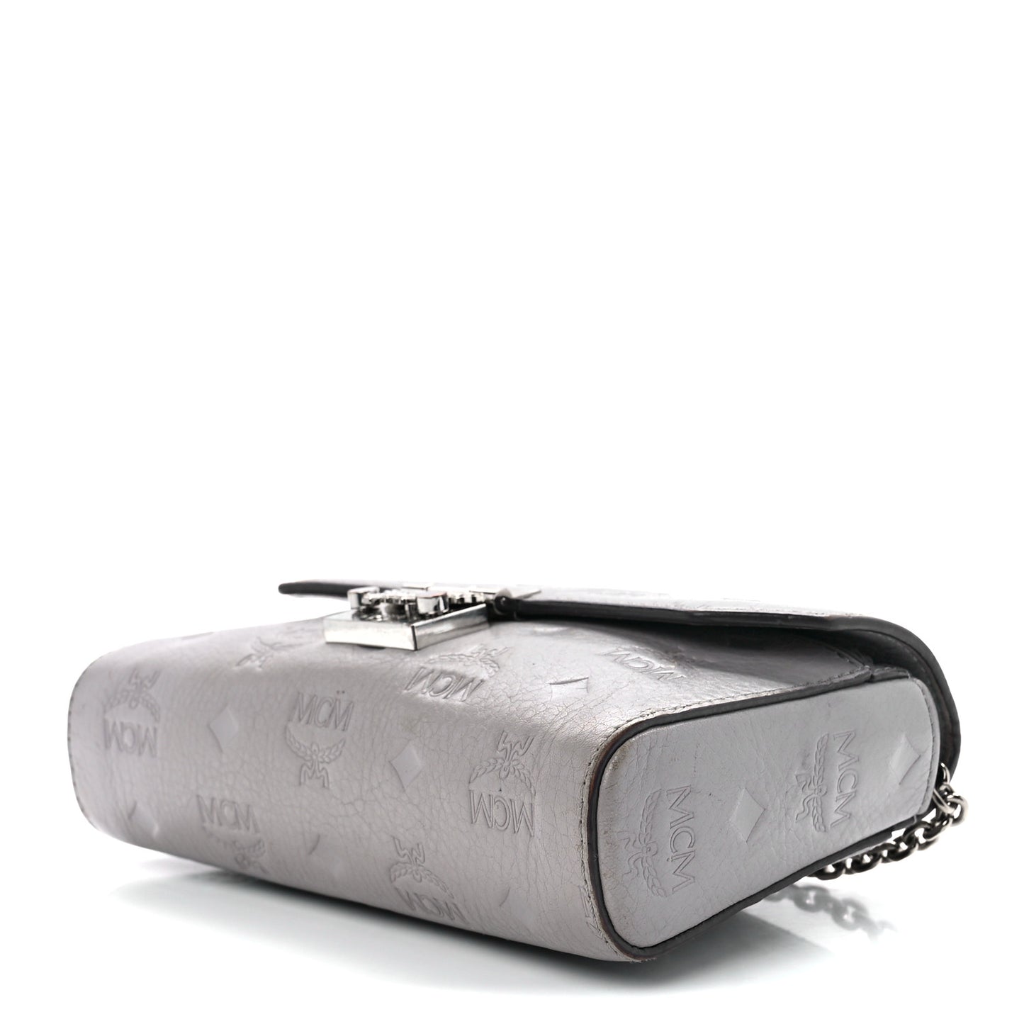 Calfskin Ottomar Wallet On Chain Grey