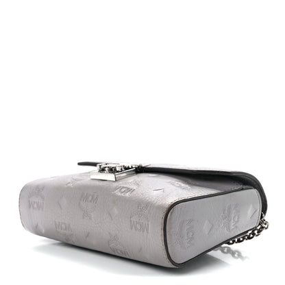 MCM Calfskin Ottomar Wallet On Chain Grey 7 of 9