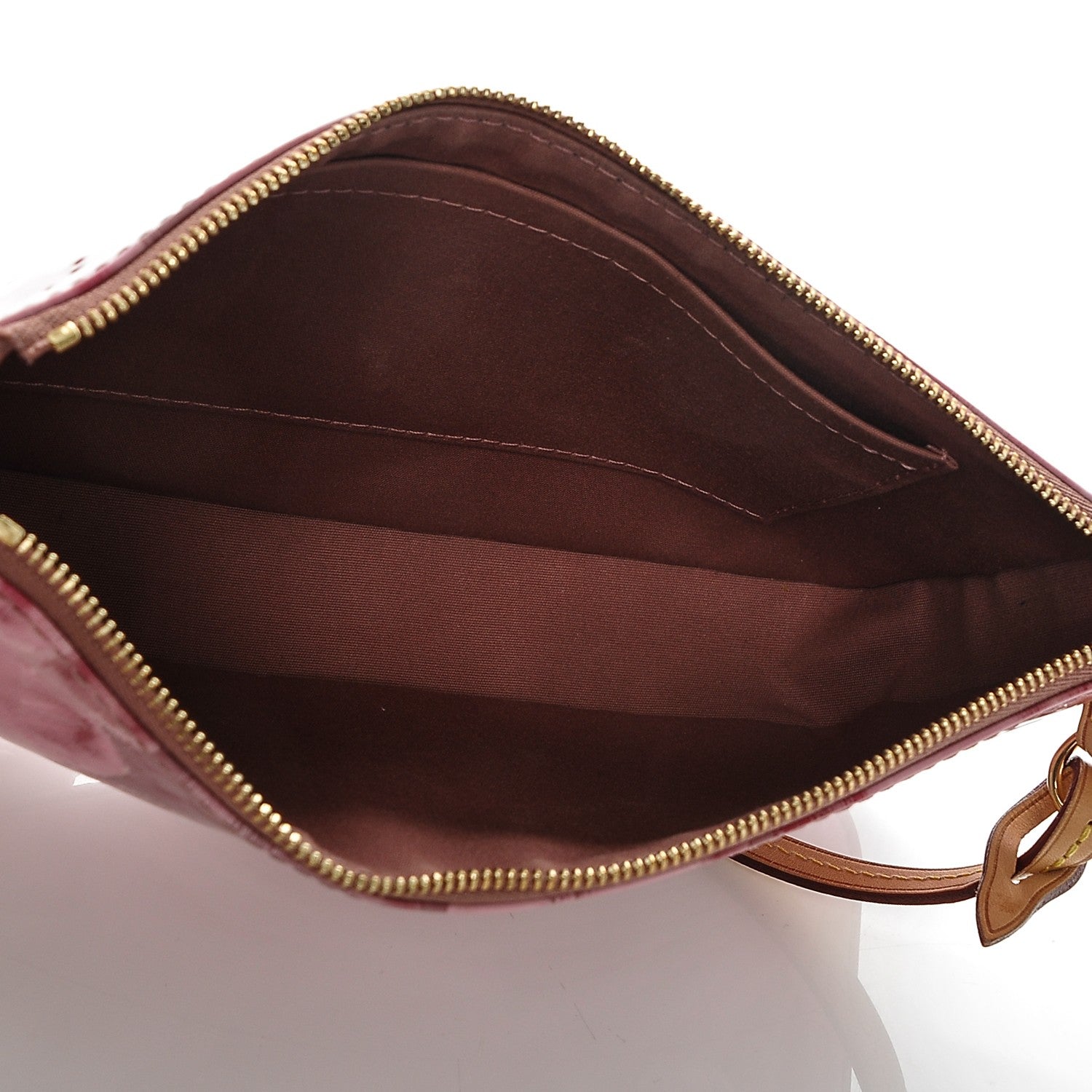 Louis Vuitton Vernis Ikat Pochette Accessories NM Rose Velours 5 of 6