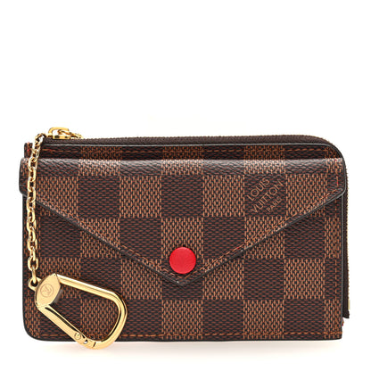 Louis Vuitton Damier Ebene Recto Verso Card Holder Red 1 of 7