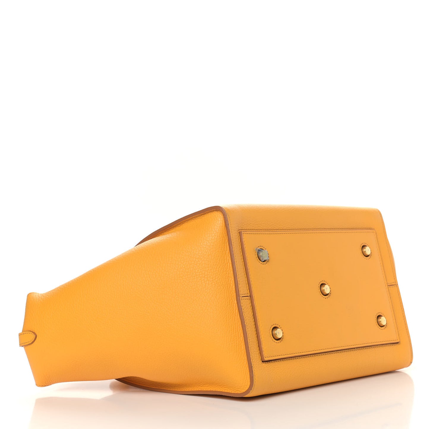 Crisped Calfskin Small Tie Knot Tote Saffron