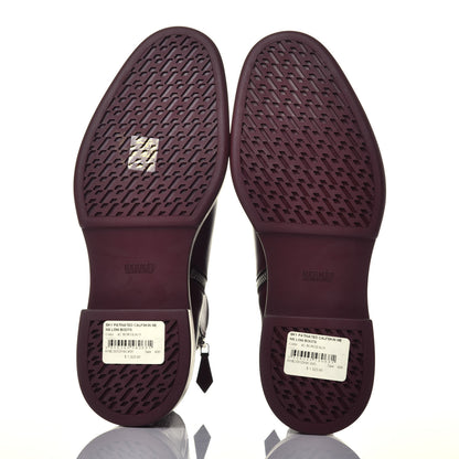 Hermes Patinated Calfskin Mens Sky Low Boots 40 Bordeaux 5 of 8