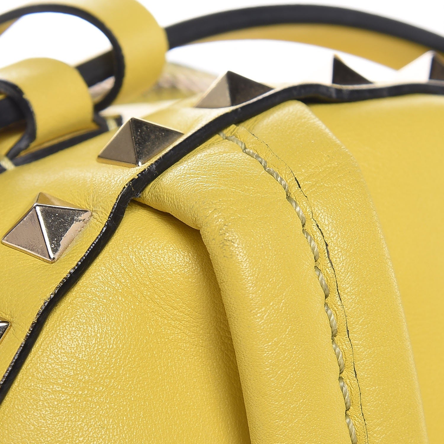 Valentino Garavani Calfskin Mini Rockstud Backpack Light Yellow 7 of 8