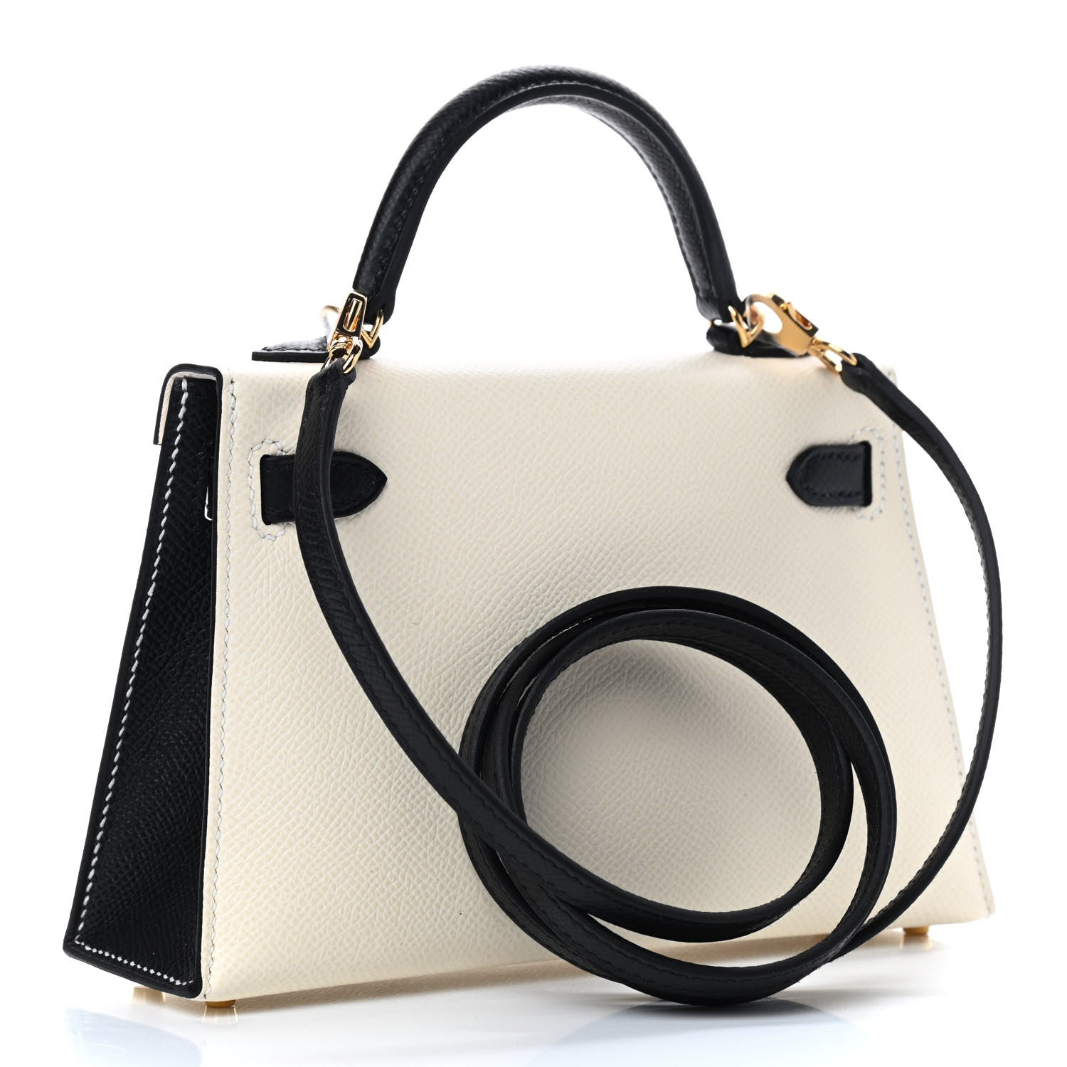 Hermes Epsom Horseshoe Mini Kelly Sellier 20 Craie Black 2 of 8