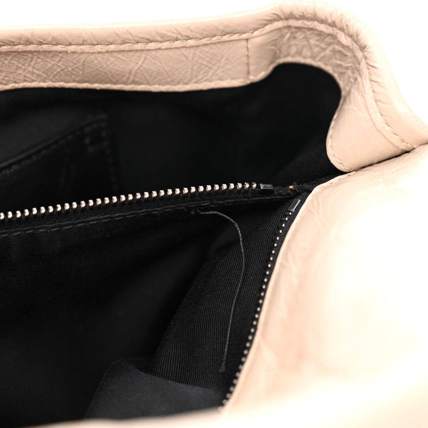 Saint Laurent Crinkled Calfskin Matelasse Monogram Medium Niki Chain Satchel Light Taupe 11 of 14