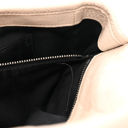 Saint Laurent Crinkled Calfskin Matelasse Monogram Medium Niki Chain Satchel Light Taupe 11 of 14