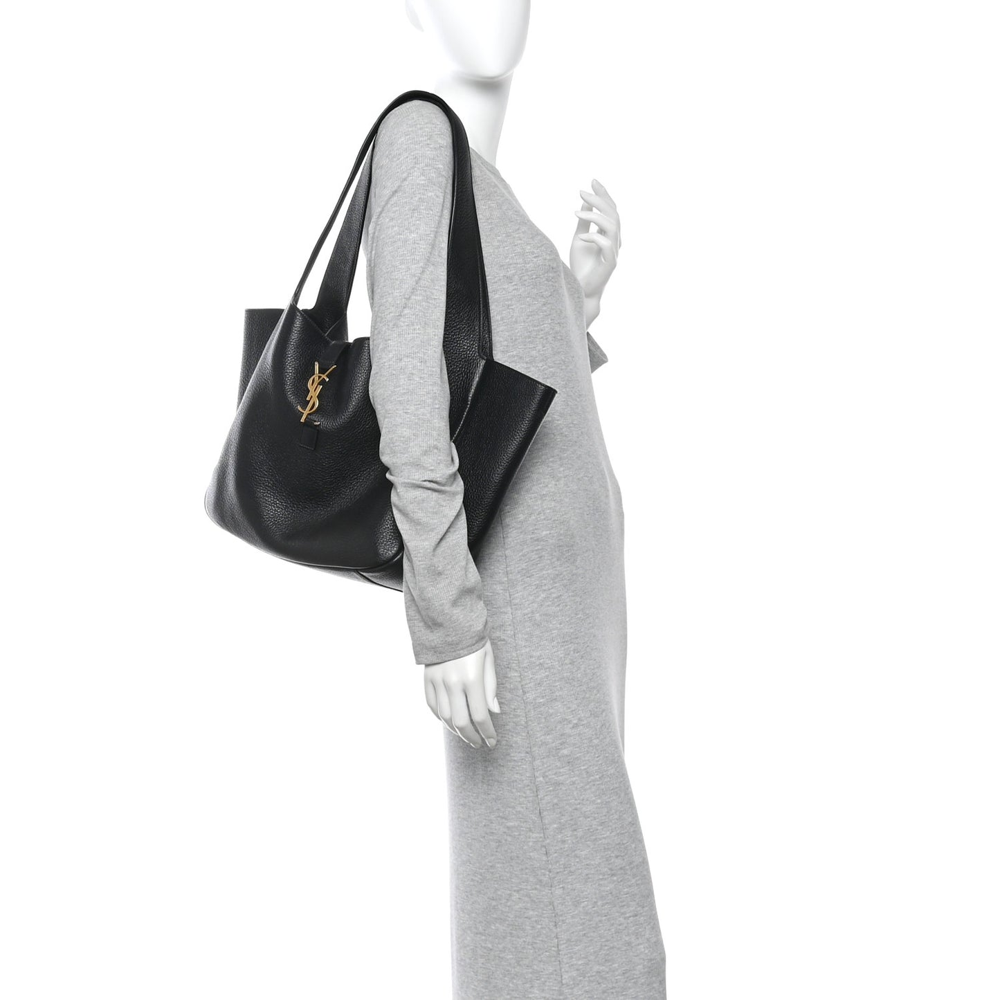 Grained Deerskin Bea Tote Black