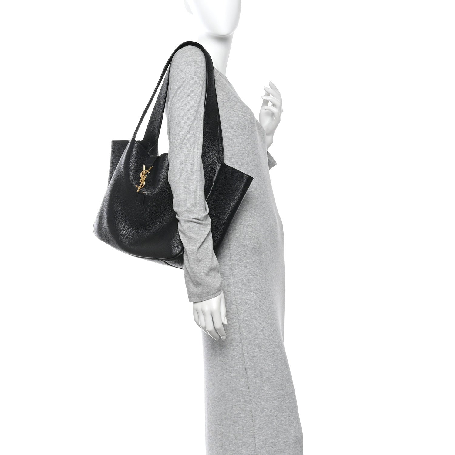Saint Laurent Grained Deerskin Bea Tote Black 2 of 15