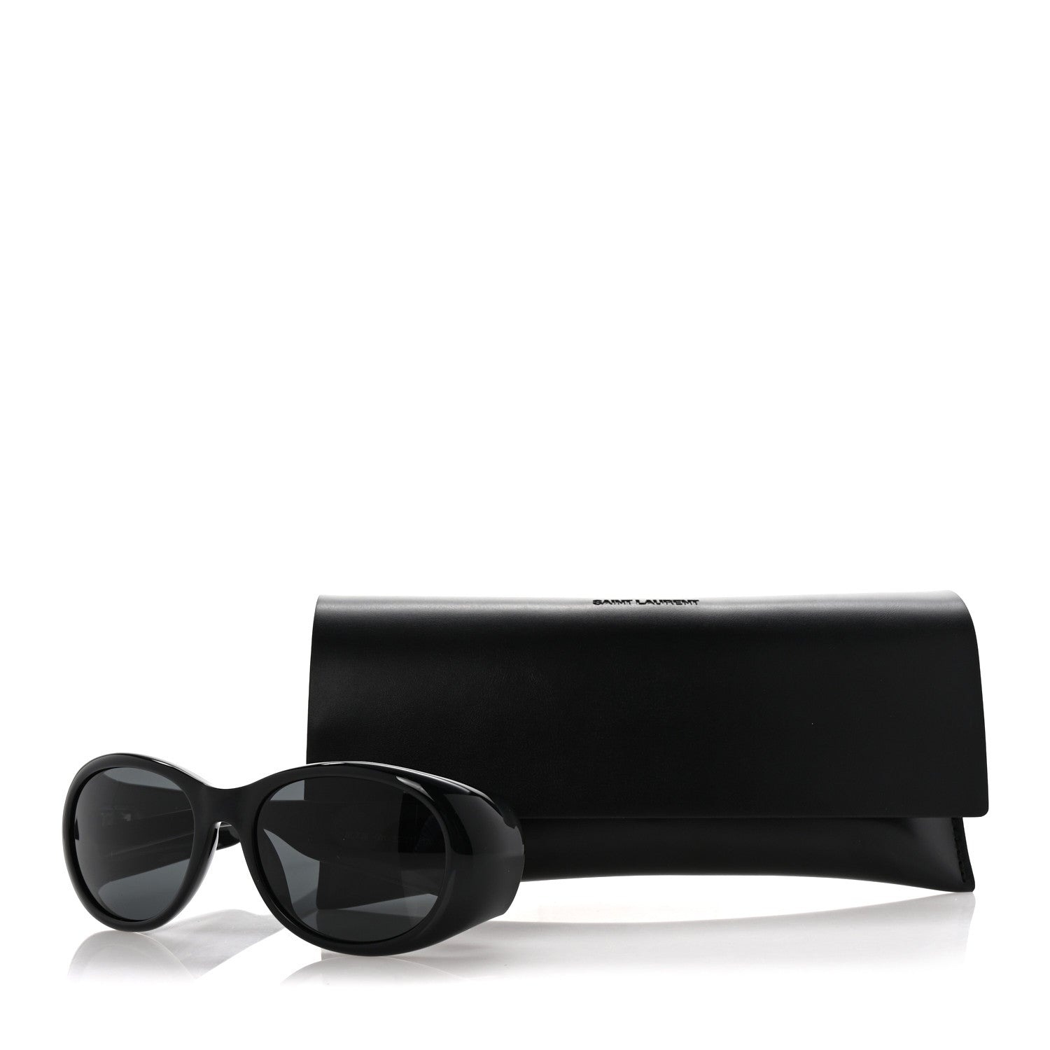 Saint Laurent Acetate Oval Sunglasses SL736 Black 7 of 7