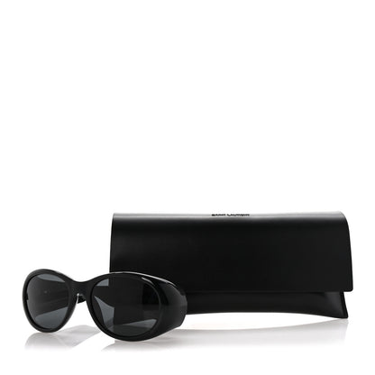 Saint Laurent Acetate Oval Sunglasses SL736 Black 7 of 7
