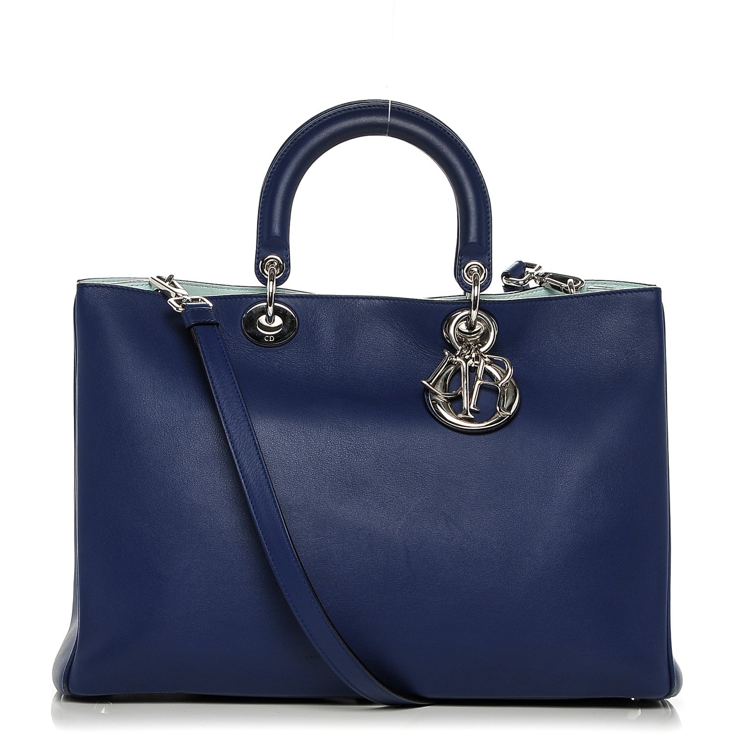 Christian Dior Smooth Calfskin Large Diorissimo Bag Navy Blue 1 of 11