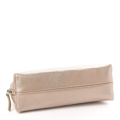 Chanel Metallic Goatskin Cosmetic Case Gold 4 of 8