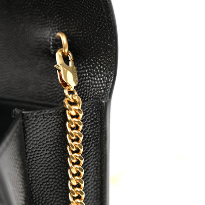 Saint Laurent Grain de Poudre Uptown Chain Wallet Black 10 of 11