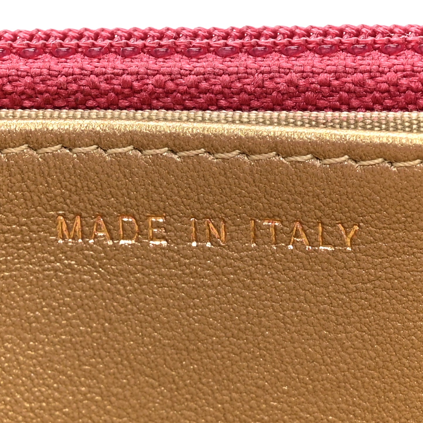 Lambskin Quilted CC Pearl Crush Wallet on Chain WOC Dark Pink