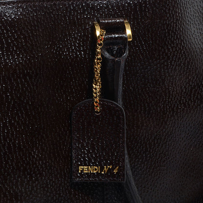 Fendi Dimpled Calfskin Classico No. 4 Tote Brown 10 of 10