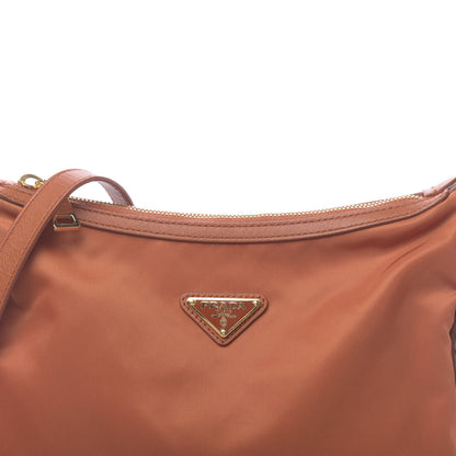 Prada Tessuto Nylon Saffiano Crossbody Bag Papaya 10 of 12