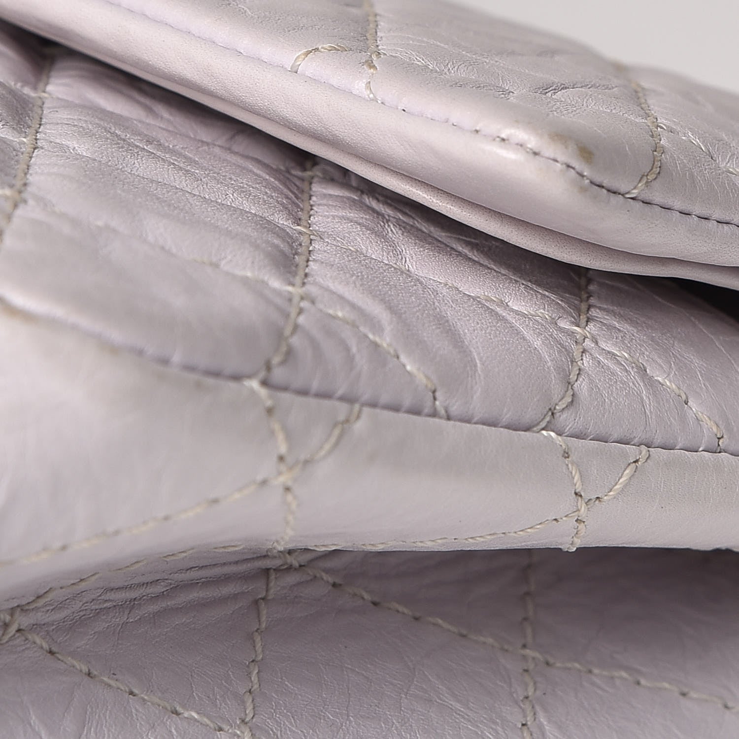 Chanel Aged Calfskin Quilted 2.55 Reissue 225 Flap Light Grey 13 of 16