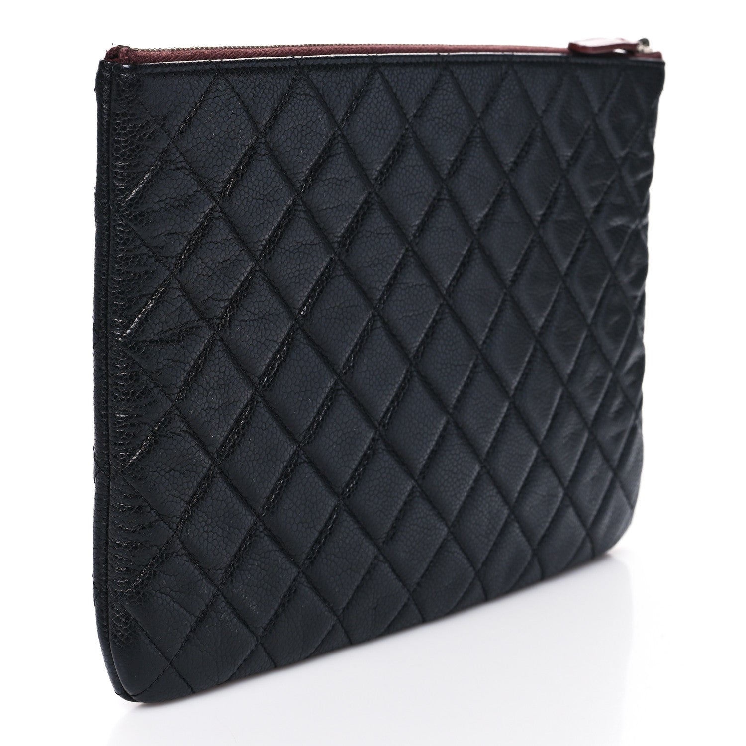 Chanel Caviar Quilted Medium Cosmetic Case Black 3 of 7